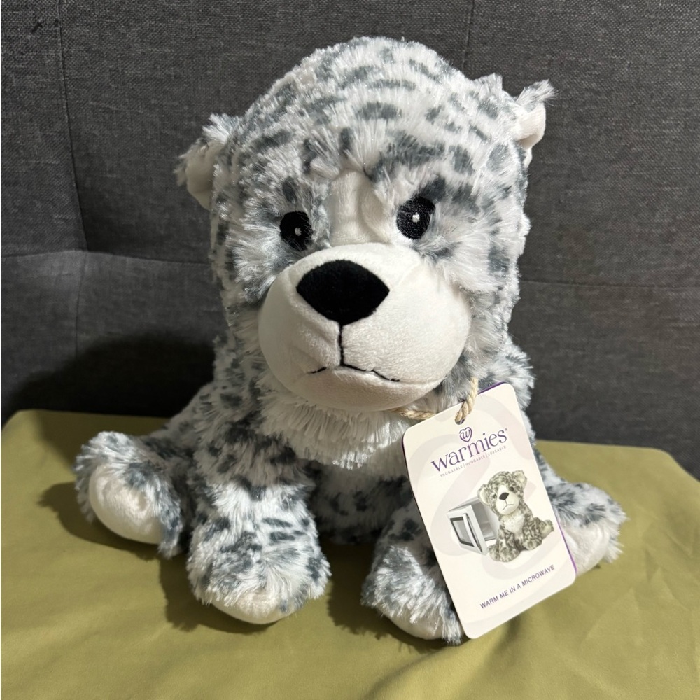 Warmies Gray and White Stuffed Animal